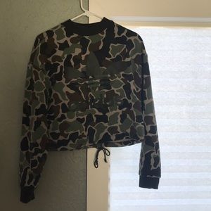adidas crop top sweatshirt